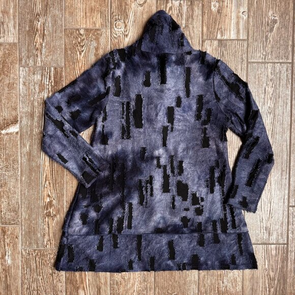 Radzoli Cowl Neck Textured Tunic Sweater Womens S Artsy Abstract Lagenlook Knit - Picture 7 of 7